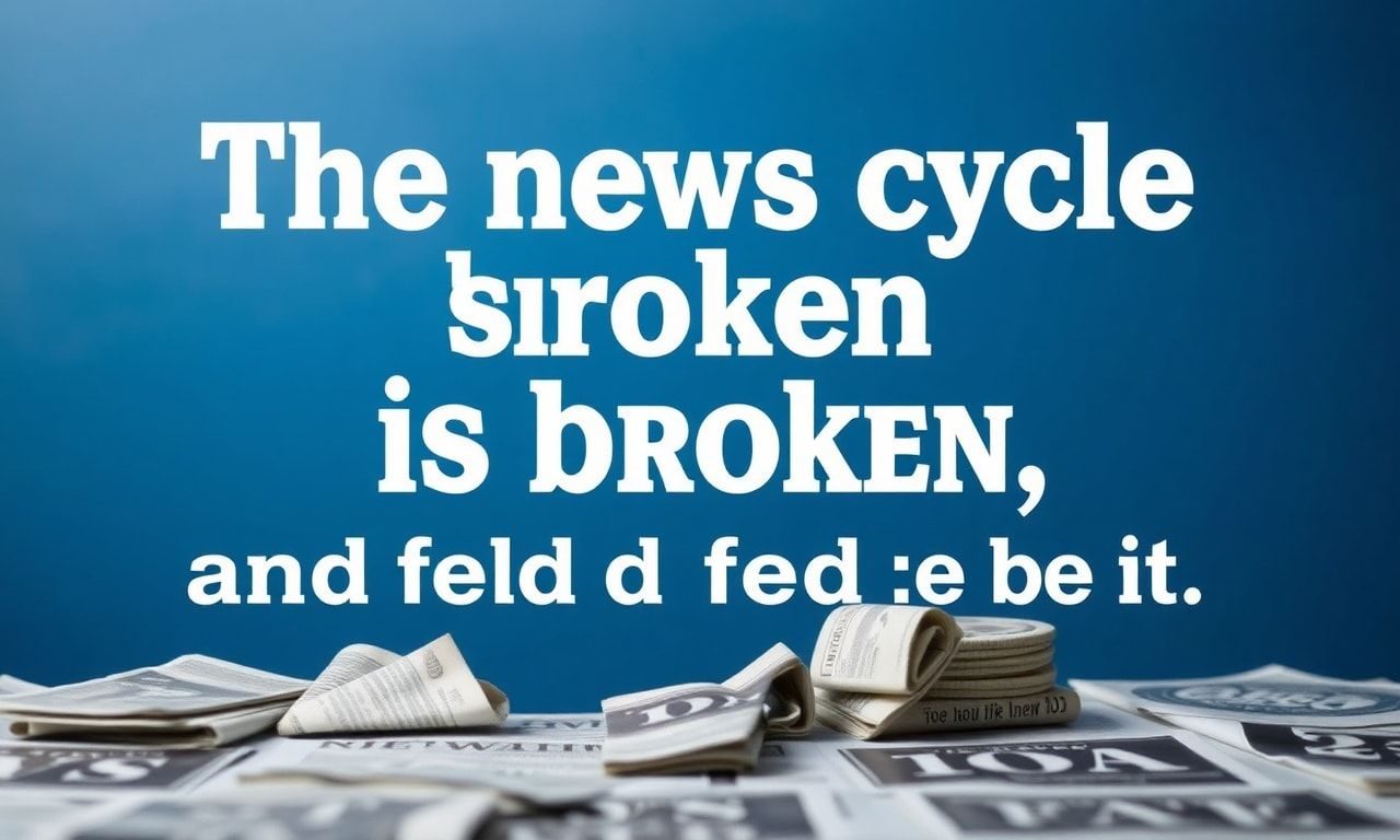 The News Cycle is Broken, and Honestly, I'm Over It