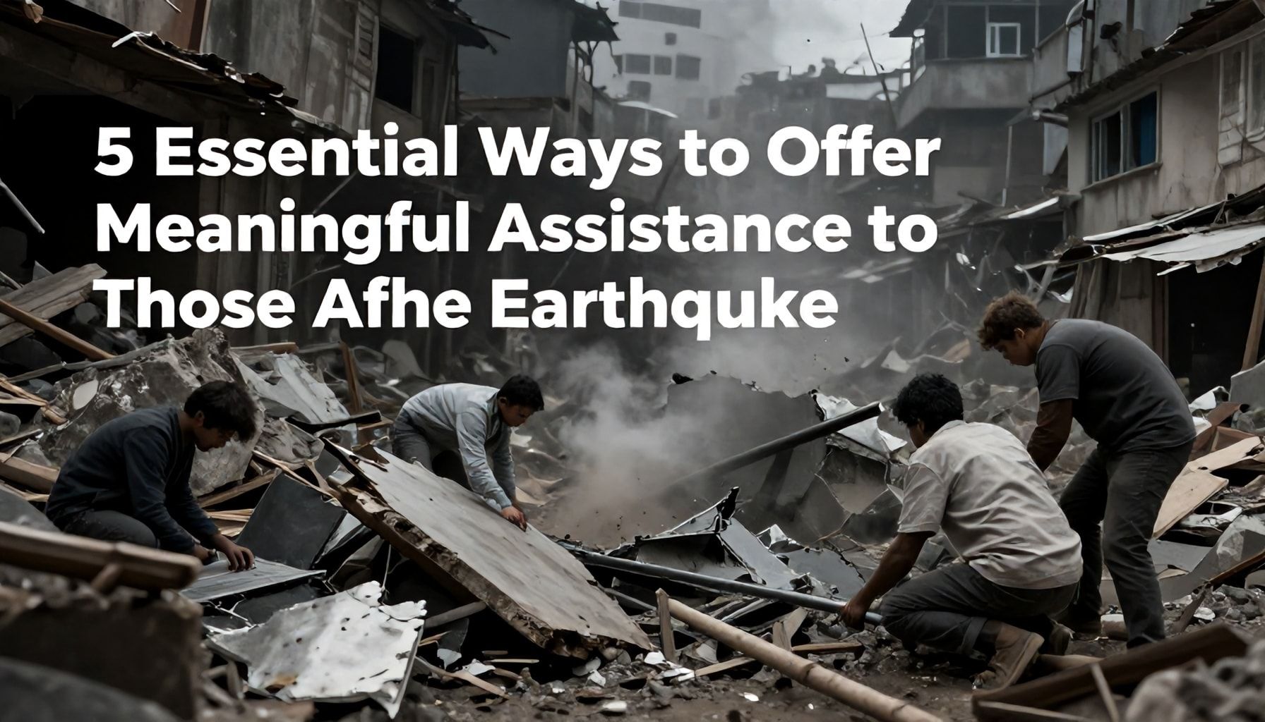 5 Essential Ways to Offer Meaningful Assistance to Those Affected by the Earthquake