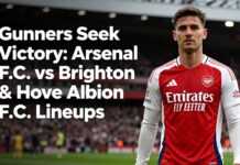 Gunners Seek Victory: Arsenal F.C. vs Brighton & Hove Albion F.C. Lineups Home