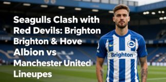 Seagulls Clash with Red Devils: Brighton & Hove Albion vs Manchester United Lineups Home
