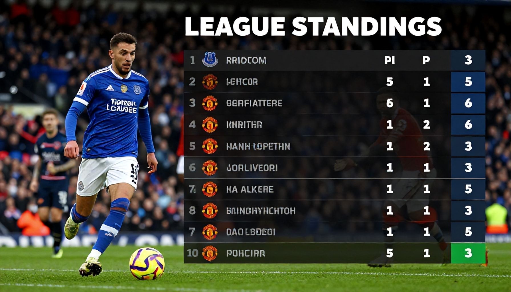 Exploring the Crucial Clashes: Everton v Manchester United in the League Standings