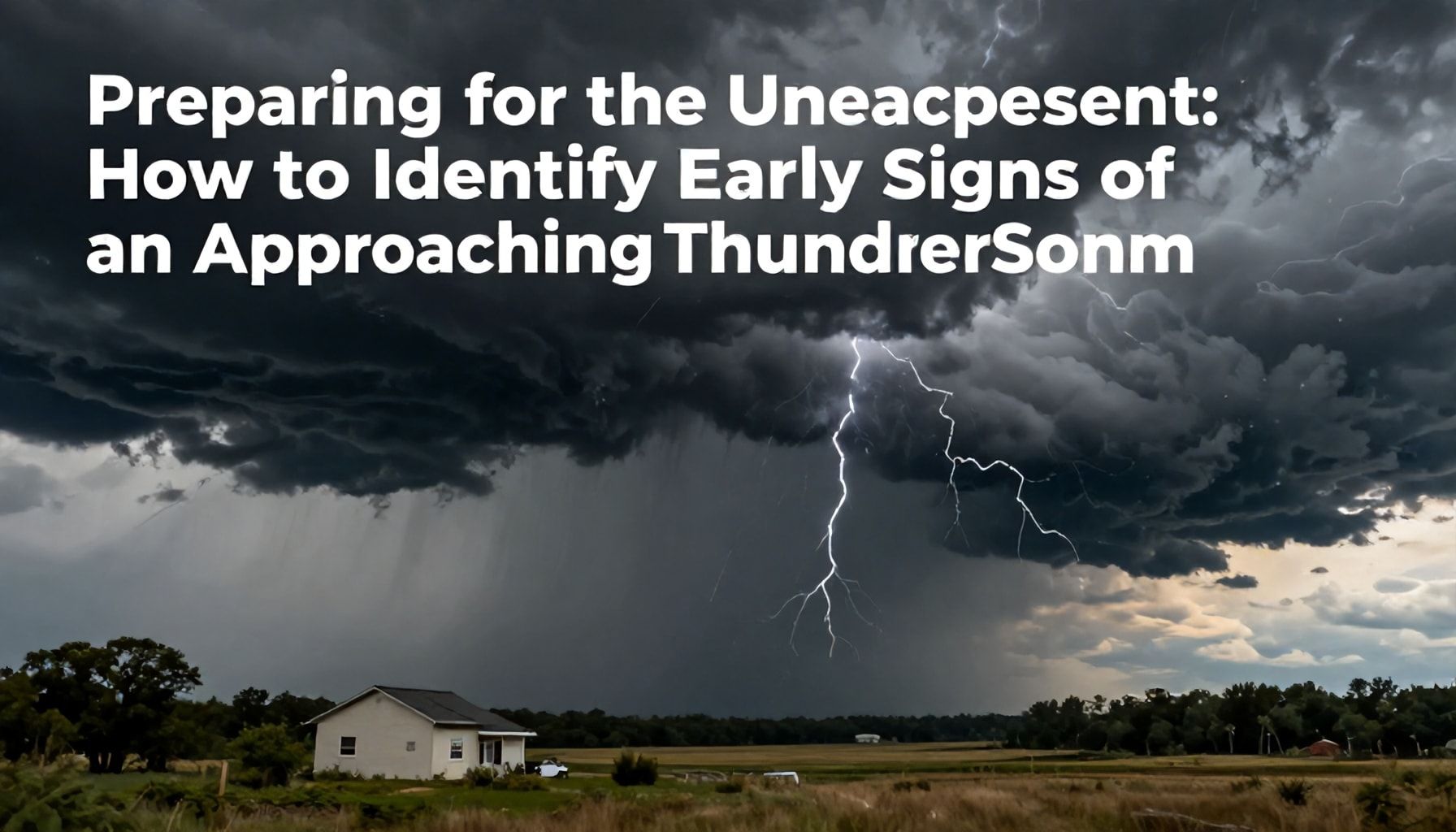 Preparing for the Unexpected: How to Identify Early Signs of an Approaching Thunderstorm