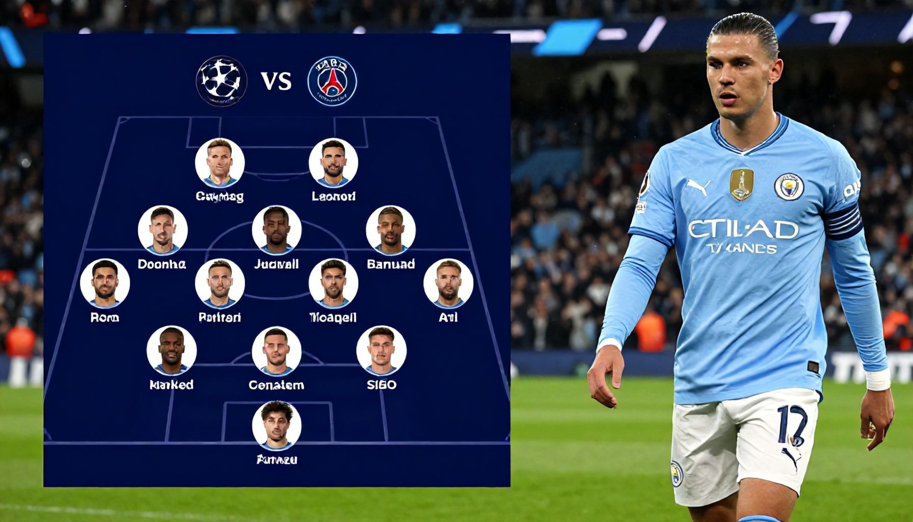 PSG vs Man City: Key Lineups and Tactical Insights for the Champions League Showdown