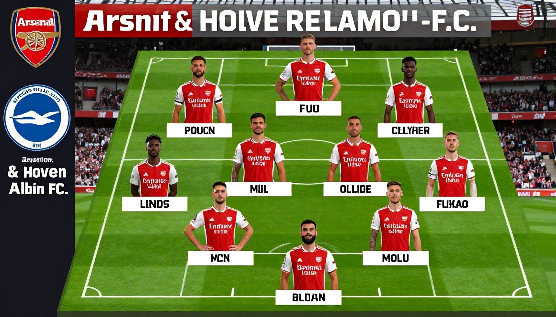 The Key Positions That Will Decide the Fate of the Game: Arsenal F.C. vs Brighton & Hove Albion F.C. Lineups*