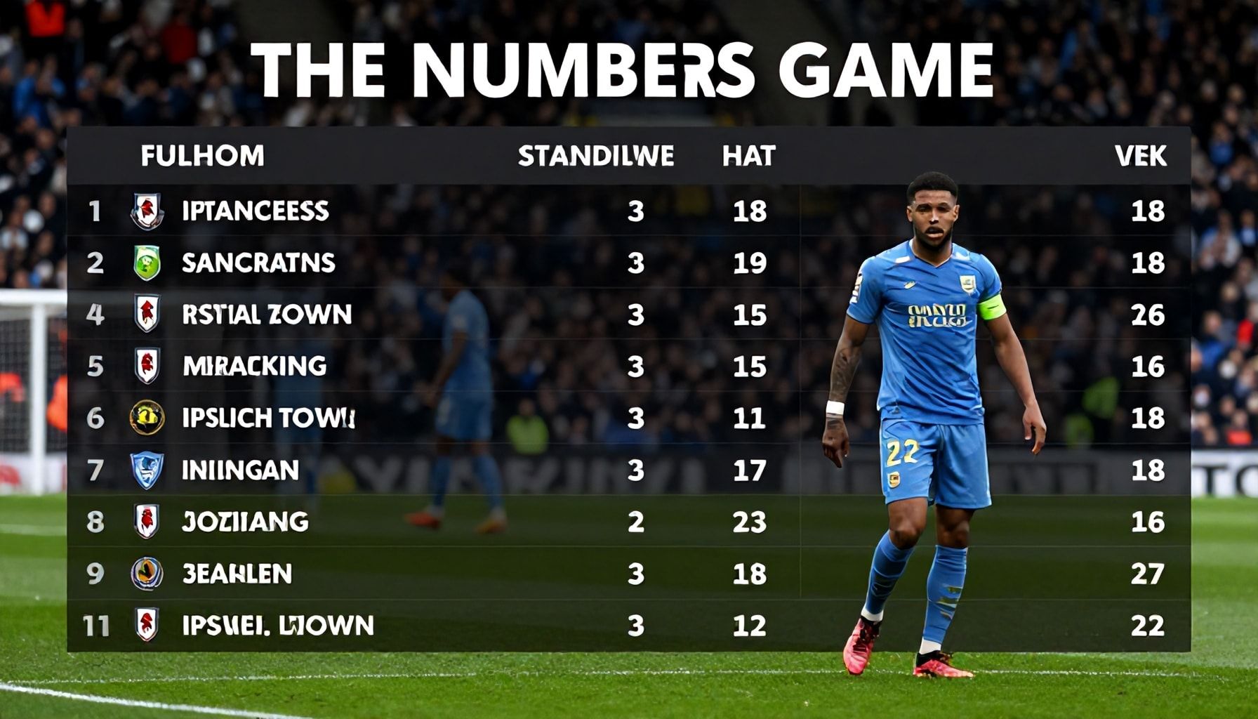 The Numbers Game: X Ways Fulham's Standings Compare to Ipswich Town's in the Premier League Aspirations