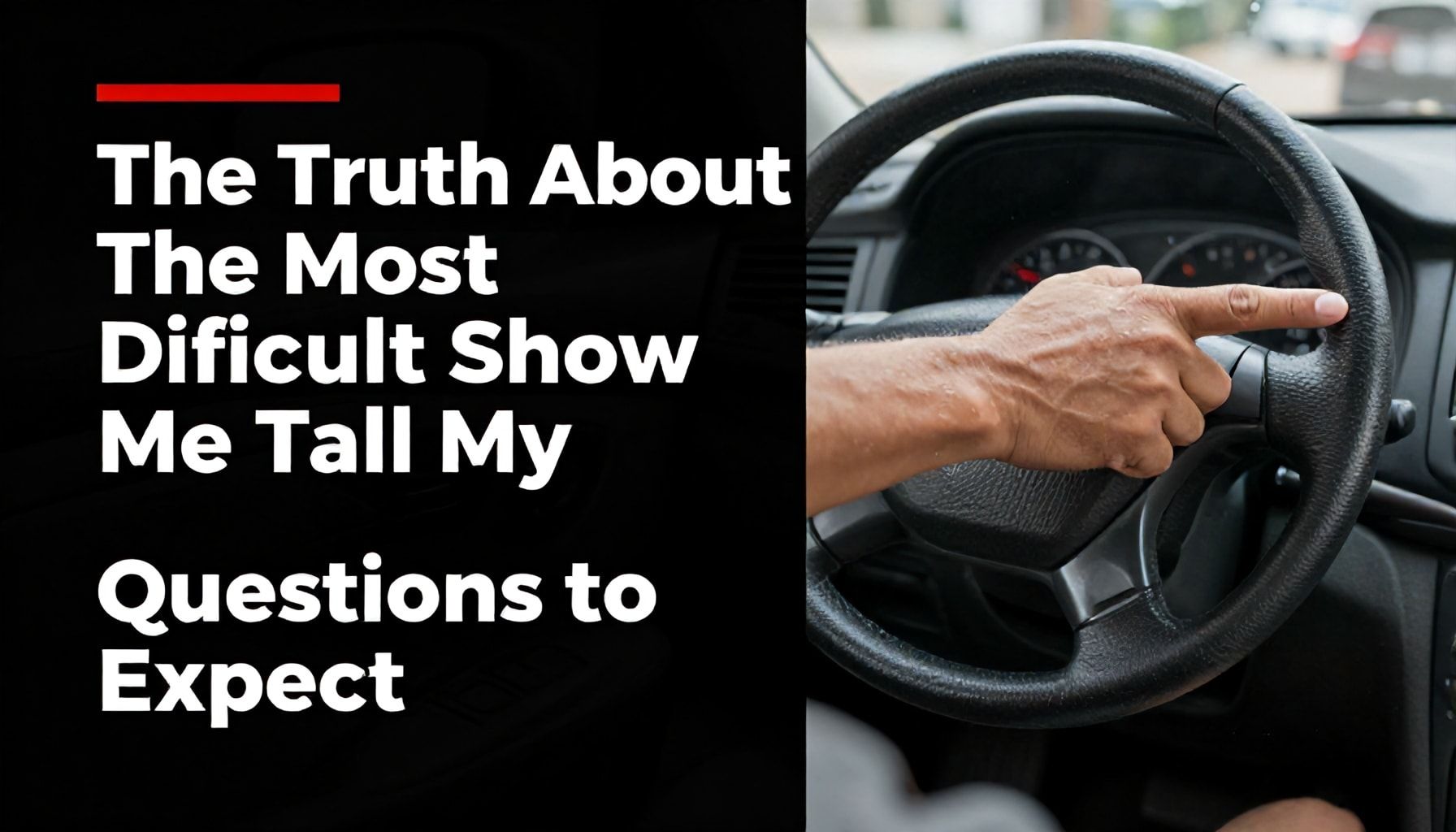 The Truth About the Most Difficult Show Me Tell Me Questions to Expect