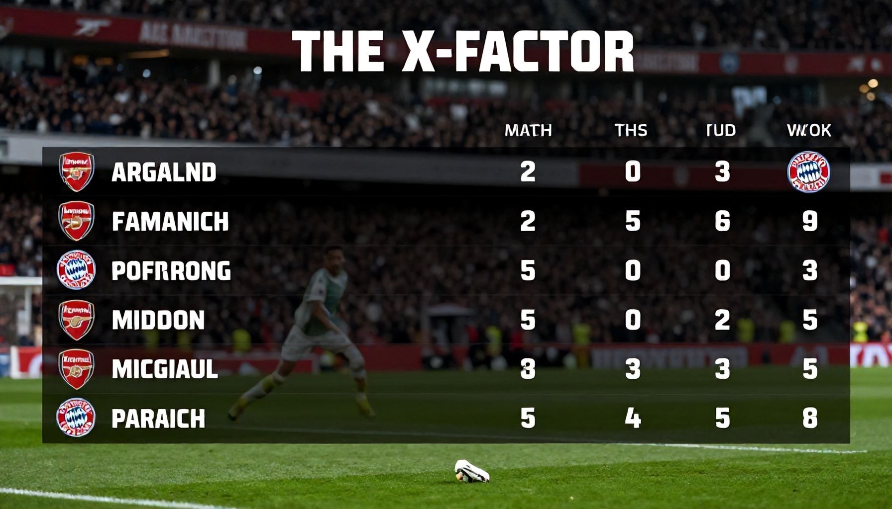 The X-Factor in the Arsenal vs Bayern Munich Match Statistics: Uncovering the Hidden Patterns Behind the Numbers
