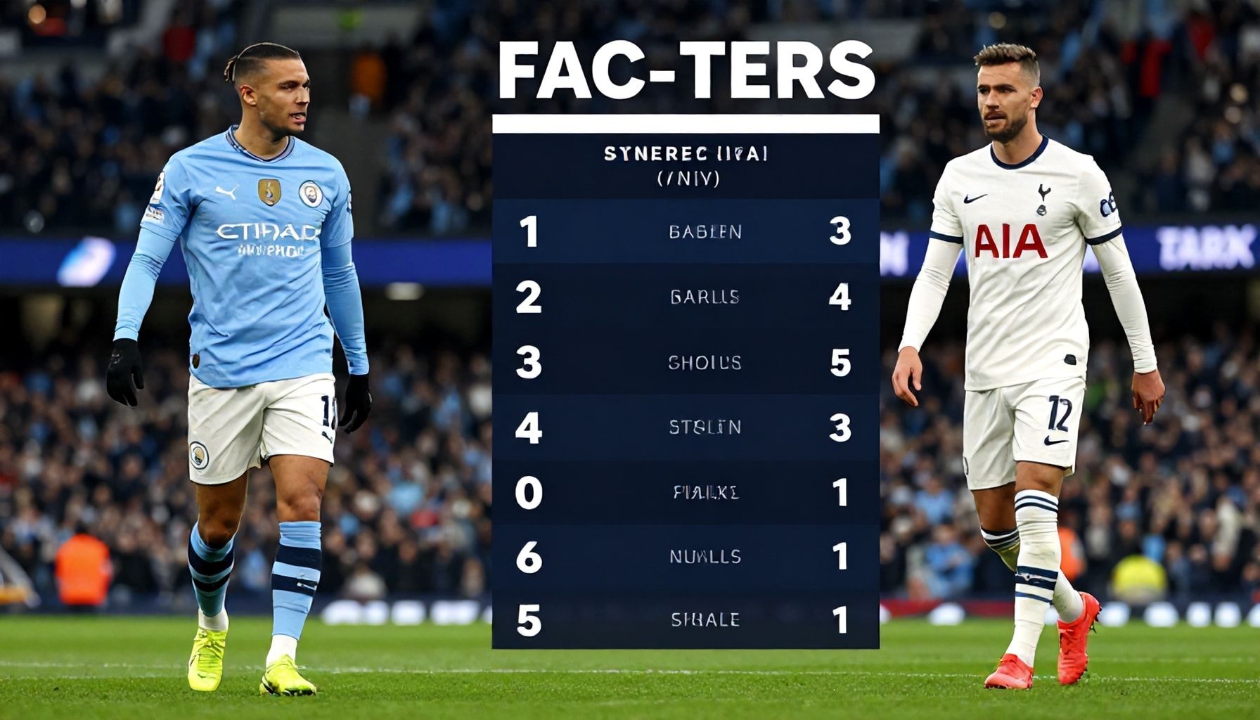 The X Factors That Will Decide the Outcome of the Man City vs Tottenham Showdown: Midseason Standings Breakdown*