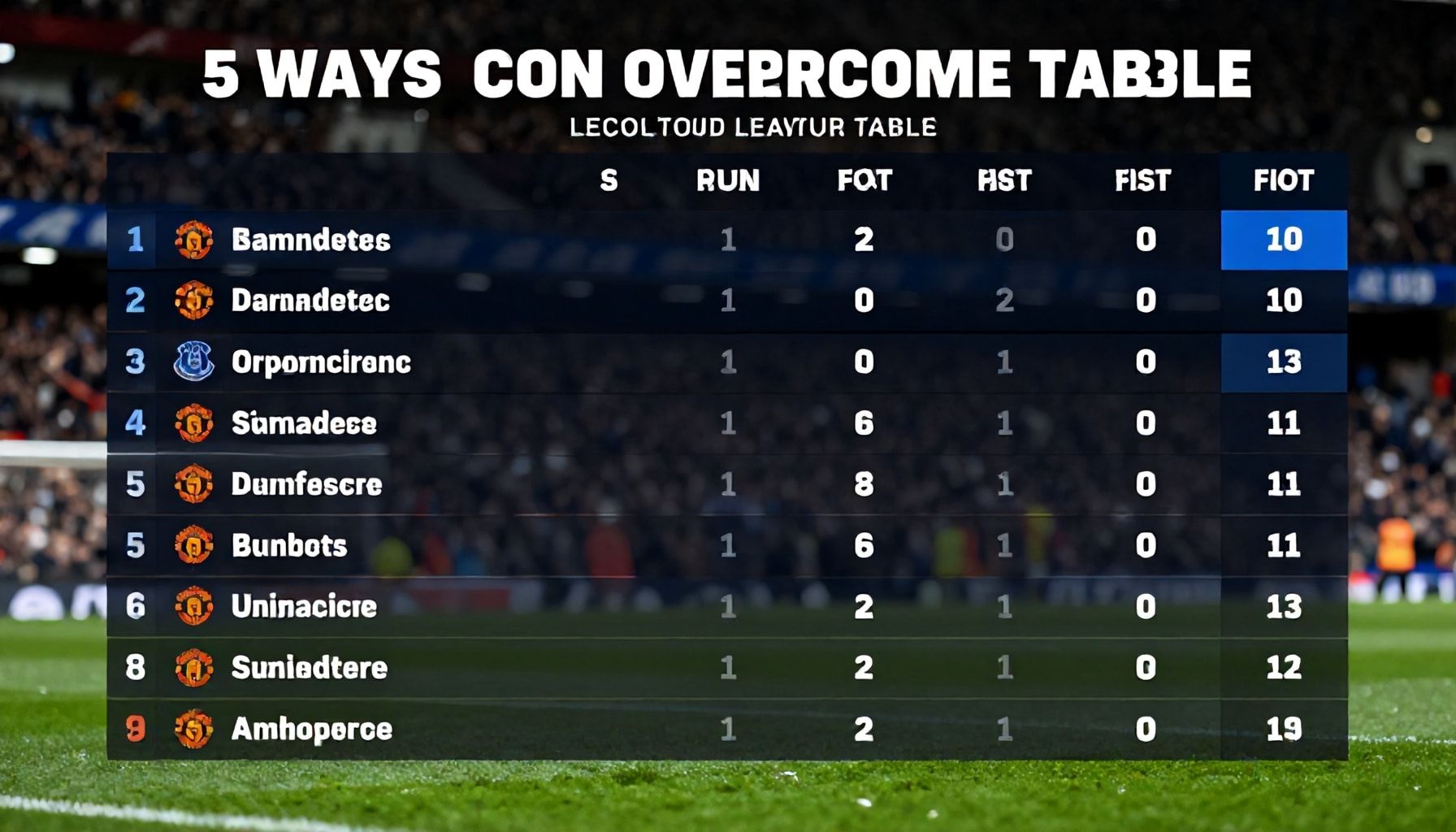 Transforming the League Table: 5 Ways Everton can Overcome Manchester United