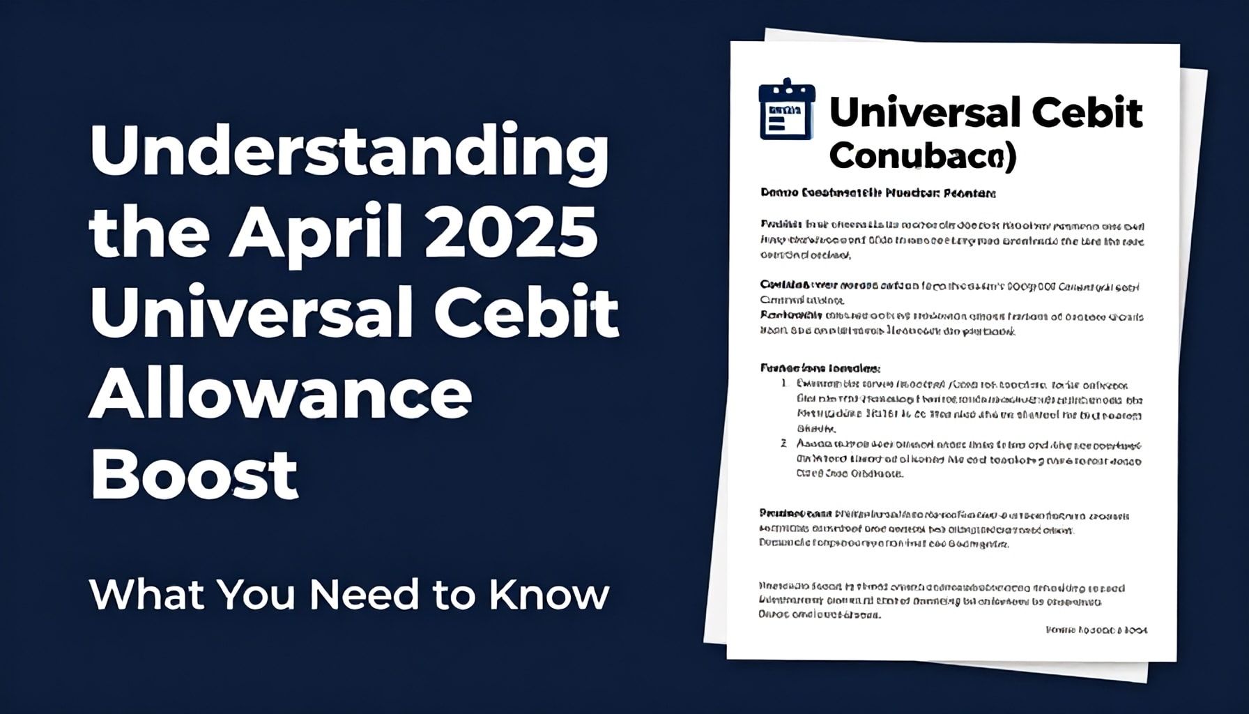 Understanding the April 2025 Universal Credit Standard Allowance Boost: What You Need to Know